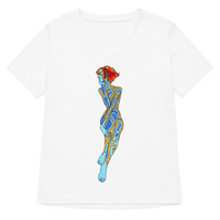 Pondering (Womens V-neck) - Thumbnail 5