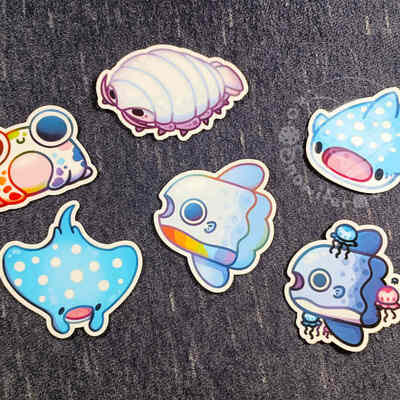 Fish and critters stickers - Thumbnail 2