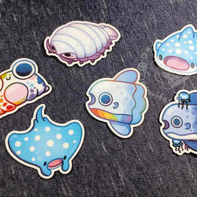 Fish and critters stickers