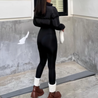 Sexy cotton one-piece stretch tights - Thumbnail 4