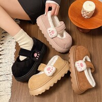 Cute Cat Claw Velcro Fleece Shoes - Thumbnail 1