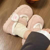Cute Cat Claw Velcro Fleece Shoes - Thumbnail 5