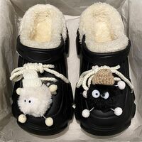 Soft Fleece Crocs Shoes Sandals - Thumbnail 2