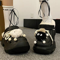 Soft Fleece Crocs Shoes Sandals - Thumbnail 1