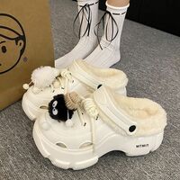 Soft Fleece Crocs Shoes Sandals - Thumbnail 3