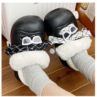 Cute Sunglasses Design Lace Up Fleece Shoes - Thumbnail 1