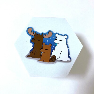 Canadian friends sticker