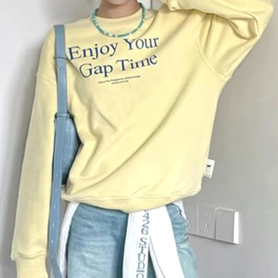 *free shipping*"enjoy your time" sweater