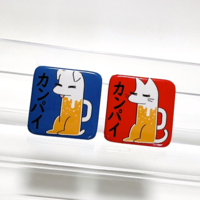 Willy & Milly kanpai button pins - Thumbnail 3