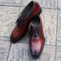 Crafted Leather Classic Men Brown Patina Leather Dress Shoes - Thumbnail 2