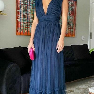 Elegant mother of bride/ groom dress royal blue evening formal gowns prom dress