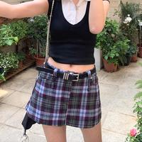 *Free Shipping*PREPPY STYLE WRAPPED MINI SKIRT - Thumbnail 1