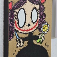 😈👧Painting by Celipe Perroloco "Lady witch death flower"  - Thumbnail 1