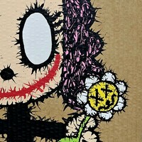 😈👧Painting by Celipe Perroloco "Lady witch death flower"  - Thumbnail 2