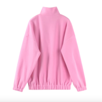 BABY PINK FLEECE HALF ZIP PULLOVER - Thumbnail 4