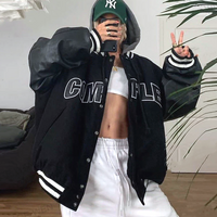 STREET HOODED VARSITY JACKET - Thumbnail 1