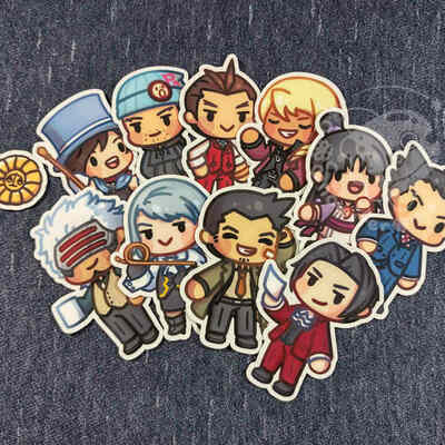 Ace attorney stickers
