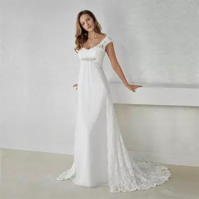 Fashion elegant lace sleeveless wedding dress vintage new arrival sweetheart dress bride dress wedding gowns - Thumbnail 1