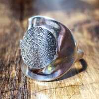 Sterling Silver Spoon Ring -Mexico - Thumbnail 2
