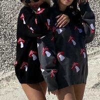 Mushroom Pullover Knit Sweater - Thumbnail 6