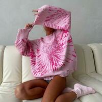 The Witch Pastel Pink Ripped Oversized Knit Sweater Jumper - Thumbnail 1