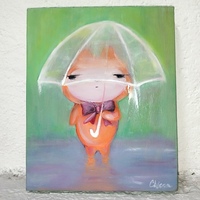 Painting by delChicca "Fragile Shelter"  - Thumbnail 1
