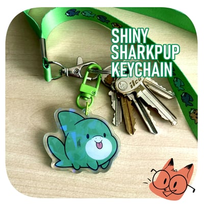 Shiny sharkpup keychain