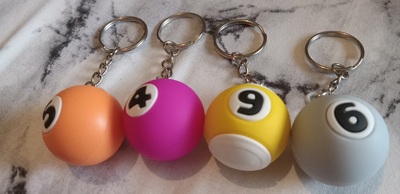 Pool Ball Keychains