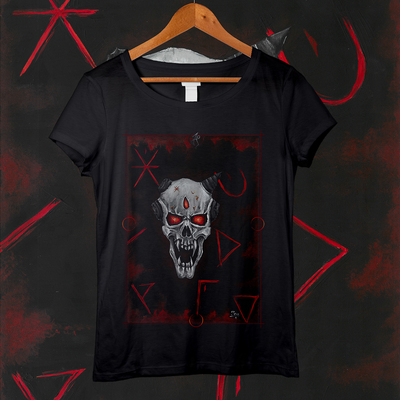Paz women's t shirt, skull