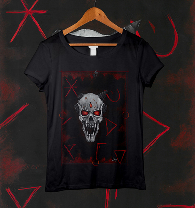 Paz women's t shirt, skull