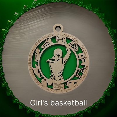 #279 Girl's Basketball Christmas Ornament