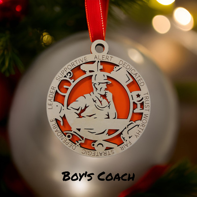 #283 Male Coach Christmas Ornament