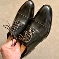 Decent Wear Men's Handmade Black Cap Toe Lace Up Leather Shoes - Thumbnail 1