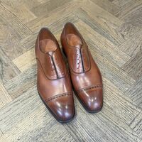 Stylish Look Handmade Brown Cap Toe Designer Edition Shoes - Thumbnail 1