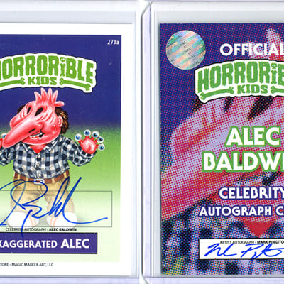 Horrorible kids alec baldwin - celebrity auto card