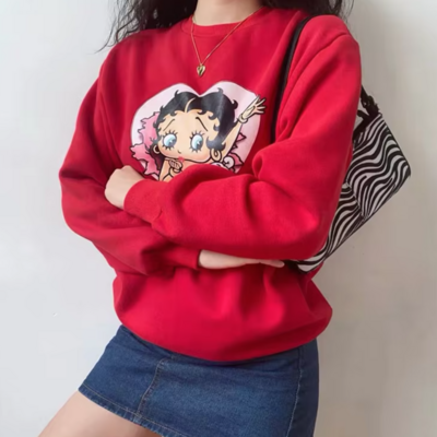 Betty boop & dog sweater