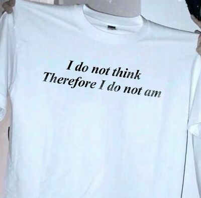 Free Shipping-I DO NOT THINK THEREFORE I DO NOT AM TEE