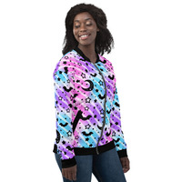 Creepy Cute Stripes Unisex Bomber Jacket - Thumbnail 2