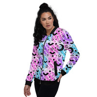 Creepy Cute Stripes Unisex Bomber Jacket - Thumbnail 6
