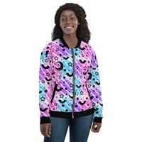 Creepy Cute Stripes Unisex Bomber Jacket - Thumbnail 20
