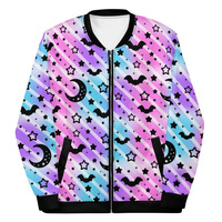 Creepy Cute Stripes Unisex Bomber Jacket - Thumbnail 21