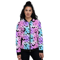 Creepy Cute Stripes Unisex Bomber Jacket - Thumbnail 22