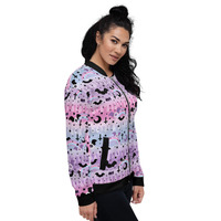 Dripping Sky Unisex Bomber Jacket - Thumbnail 5