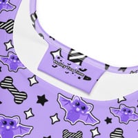 Magical Kawaii Spooky Bats Purple Skater Dress - Thumbnail 6