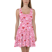 Sweet Feelings Pink Skater Dress - Thumbnail 10