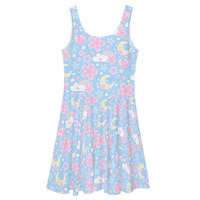 Cherry Blossom Dreams Blue Skater Dress - Thumbnail 11