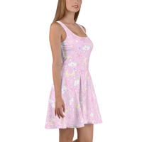 Cherry Blossom Dreams Pink Skater Dress - Thumbnail 3