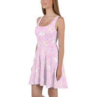 Cherry Blossom Dreams Pink Skater Dress - Thumbnail 4