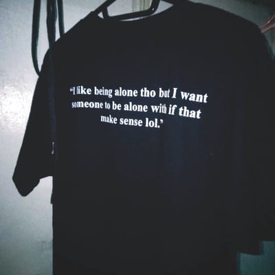 Free shipping-i like being alone tee - Thumbnail 1