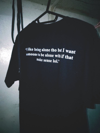 Free Shipping-I LIKE BEING ALONE TEE